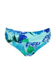 Pour Moi Free Spirit Fold Over Brief-Aqua Tropical
