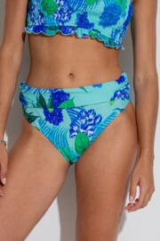Pour Moi Free Spirit Fold Over Brief-Aqua Tropical