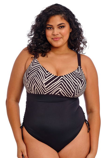 Elomi Fiji Falls Black Non Wired Swimsuit-black