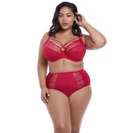 Elomi Sachi plunge bra - ruby