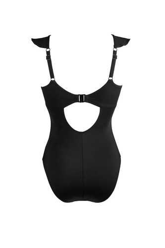 Pour Moi Space Frill Non Wired Swimsuit - Black