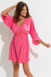 Pour Moi sukienka Crincle o-ring cover up pink
