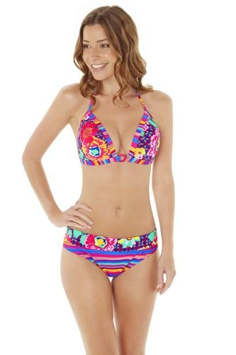 Audelle Swim Sun Kiss Push up Triangle Bikini Top