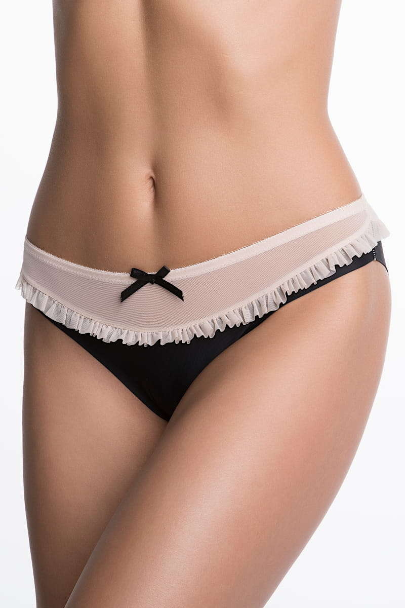 Julimex Madam  panty czarne + beż