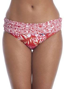 Pour Moi Horizon Fold Over Brief - Red white